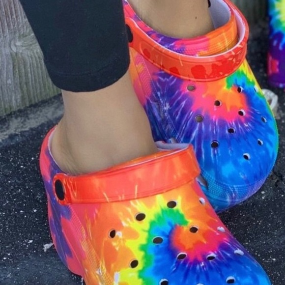 Cape Robbin Shoes Cape Robbin Tie Dye Platform Clogs Poshmark